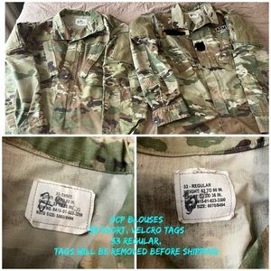 US Army/USAF OCP Scorpion Female Combat Shirt 33 Short/Reg Set of 2 Used.